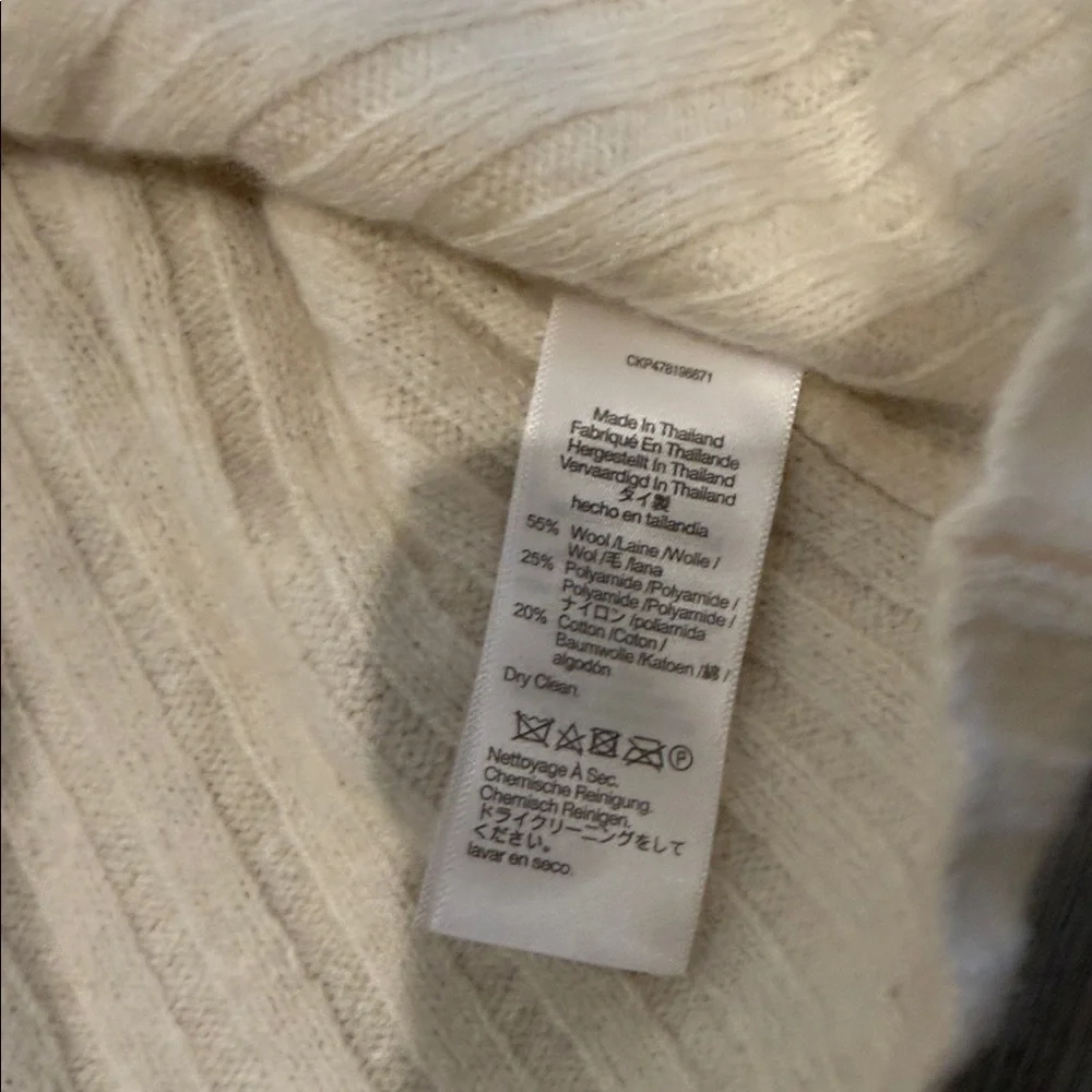 Madewell Niles Wide Rib Collar Cardigan Antique Cream - Picture 4 of 4